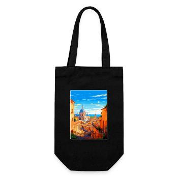 Rome Italy Vintage Travel Poster Souvenir Souvenir - Gift Bag for Bottles - black - Front