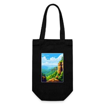 Montagne de grès de l’Elbe Allemagne Affiche de voyage WPA - Sac à bouteille - noir - Devant