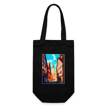 Hildesheim Deutschland Vintage Reiseplakat Souvenir - Geschenkbeutel für Flaschen - Schwarz - Vorne