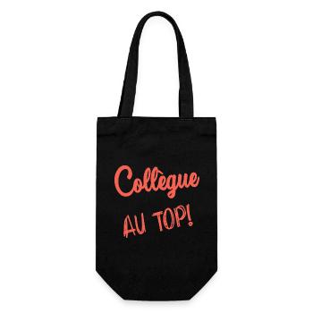 COLLEAGUE. START. EMPLOYMENT. HUMOR. MANAGER. CHIEF - Gift Bag for Bottles - black - Front