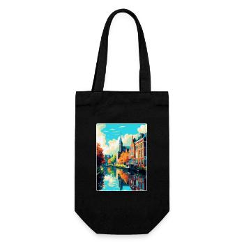 Zwolle Niederlande Vintage Reiseplakat Souvenir - Geschenkbeutel für Flaschen - Schwarz - Vorne