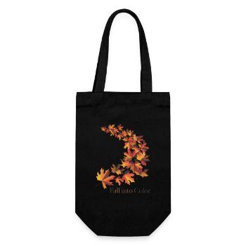Fall Into Color - Gift Bag for Bottles - black - Front