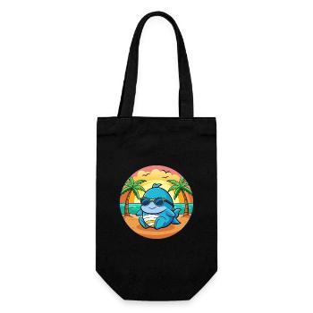 Wal Lustige Cartoon Sommer Strand Sonnenbrille - Geschenkbeutel für Flaschen - Schwarz - Vorne
