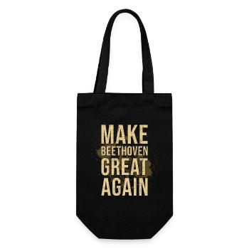Beethoven - Gift Bag for Bottles - black - Front