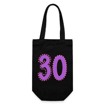 30. 30 YEARS. 30th ANNIVERSARY. 30 YEARS ANNIVERSARY. - Gift Bag for Bottles - black - Front
