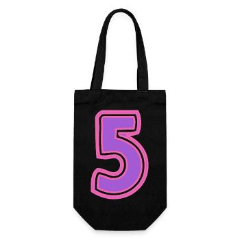 5. 5 YEARS. 5th ANNIVERSARY. 5 YEAR ANNIVERSARY - Gift Bag for Bottles - black - Front