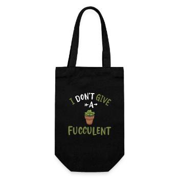 Sukkulente Pflanzen - Geschenkbeutel für Flaschen - Schwarz - Vorne