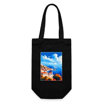 Hydra Grèce Vintage Voyage Poster WPA Souvenir - Sac à bouteille - noir - Devant