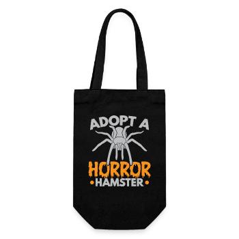 Adoptiere einen Horror-Hamster Arachnid Spinnenflü - Geschenkbeutel für Flaschen - Schwarz - Vorne