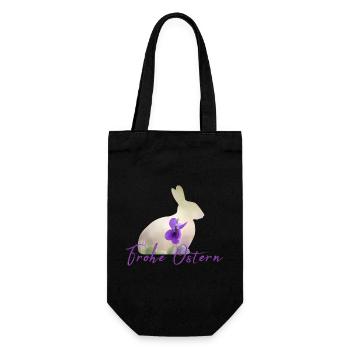 Ostern Frohe Ostern - Geschenkbeutel für Flaschen - Schwarz - Vorne