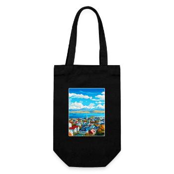 Reykjavik Islande Poster de voyage vintage souvenir - Sac à bouteille - noir - Devant