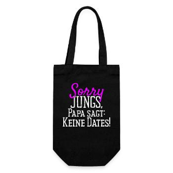 Sorry Guys Dad Says No Dates Gift Daughter - Gift Bag for Bottles - black - Front