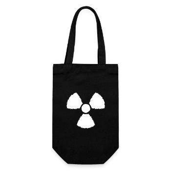 Nuklear Symbol Zeichen - Geschenkbeutel für Flaschen - Schwarz - Vorne