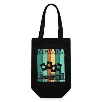 Nevada USA Bundesland Amerika Nevadan Carson City - Geschenkbeutel für Flaschen - Schwarz - Vorne