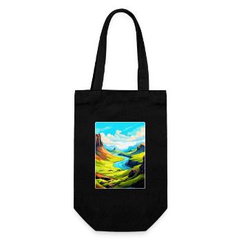 Isle Of Skye Schottland UK Vintage Reiseposter WPA - Geschenkbeutel für Flaschen - Schwarz - Vorne