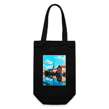 Eskilstuna Suède Affiche de voyage vintage souvenir - Sac à bouteille - noir - Devant