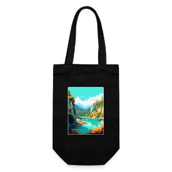 Peneda Geres Nationalpark Portugal Reiseplakat - Geschenkbeutel für Flaschen - Schwarz - Vorne