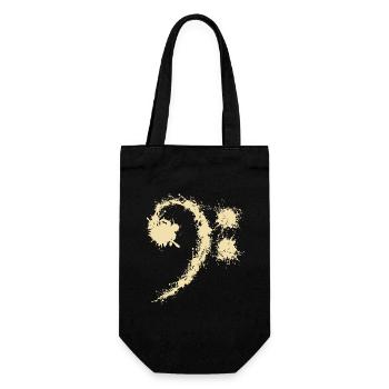 Bass Clef Vintage - Funny Music Lovers Gift - Gift Bag for Bottles - black - Front