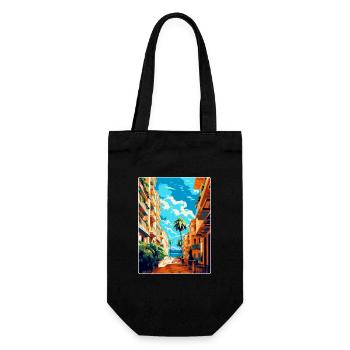 Malaga Espagne Affiche de voyage vintage WPA Souvenir - Sac à bouteille - noir - Devant
