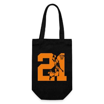 NUMBER 21 BASKETBALL 21ST BIRTHDAY - Gift Bag for Bottles - black - Front