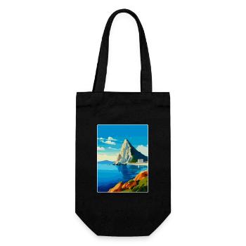 Rock Of Gibraltar Vintage Reiseposter Souvenir - Geschenkbeutel für Flaschen - Schwarz - Vorne