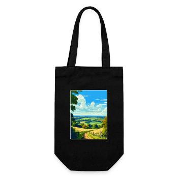Surrey Hills Vintage Reiseposter Souvenir WPA - Geschenkbeutel für Flaschen - Schwarz - Vorne