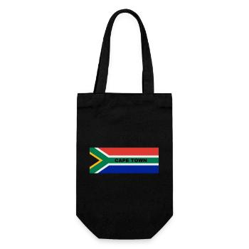 Le Cap dans le drapeau sud-africain - Sac à bouteille - noir - Devant