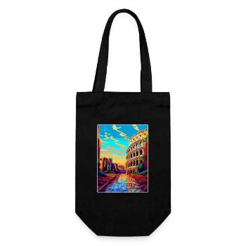 Rome Italy Vintage Travel Poster Souvenir Souvenir - Gift Bag for Bottles - black - Front