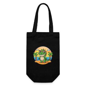 Krokodil Lustige Cartoon Sommer Strand Sonnenbrille - Geschenkbeutel für Flaschen - Schwarz - Vorne