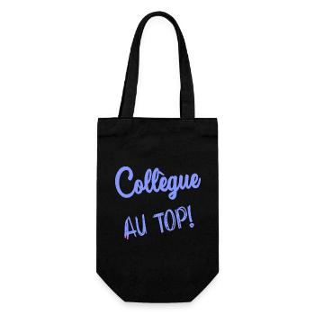 COLLEGUE. DEPART. RETRAITE. EMPLOI. HUMOUR - Sac à bouteille - noir - Devant