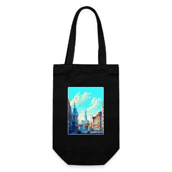 Bruxelles Belgique Poster de voyage vintage souvenir - Sac à bouteille - noir - Devant