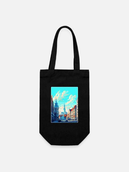 Bruxelles Belgique Poster de voyage vintage souvenir - Sac à bouteille - noir