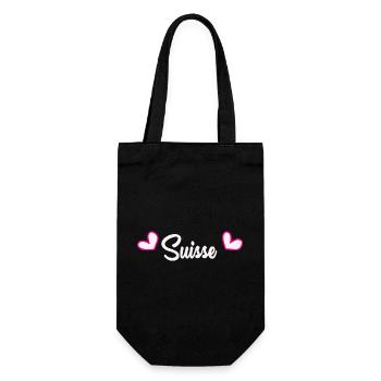 SUISSE. PAYS. GENEVE. HUMOUR. DRAPEAU - Sac à bouteille - noir - Devant