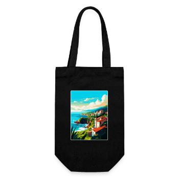 Affiche de voyage vintage de Sao Miguel Portugal Souvenir - Sac à bouteille - noir - Devant