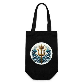 Symbole du trident - Sac à bouteille - noir - Devant
