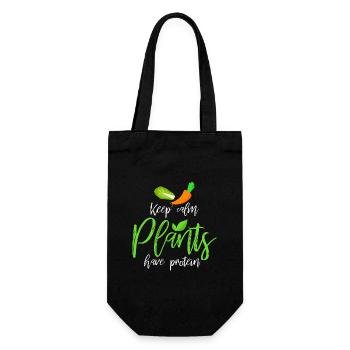 Vegan - Geschenkbeutel für Flaschen - Schwarz - Vorne