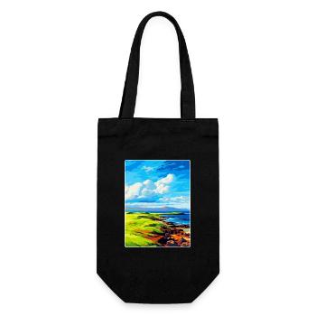 Île de Muck Écosse Royaume-Uni Affiche de voyage souvenir - Sac à bouteille - noir - Devant