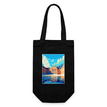 Versailles Frankreich Vintage Reiseplakat Souvenir - Geschenkbeutel für Flaschen - Schwarz - Vorne