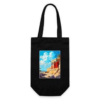 Knossos Palast Griechenland Vintage Reiseplakat WPA - Geschenkbeutel für Flaschen - Schwarz - Vorne