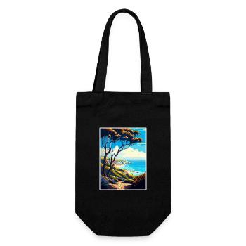 Carpinteria Bluffs Kalifornien Reiseposter - Geschenkbeutel für Flaschen - Schwarz - Vorne