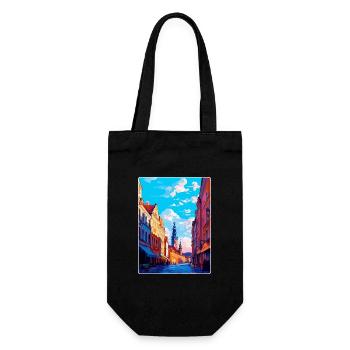 Pilsen Tschechische Republik Vintage Reiseplakat WPA Kunst - Geschenkbeutel für Flaschen - Schwarz - Vorne