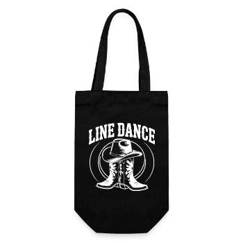 Line Dance mein Hobby - meine Passion - mein Ding - Geschenkbeutel für Flaschen - Schwarz - Vorne