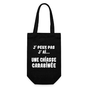 J'peux pas j'ai une Chiasse carabinée - Sac à bouteille - noir - Devant