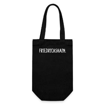Friedrichshain Berlin Bezirk Fancy - Geschenkbeutel für Flaschen - Schwarz - Vorne