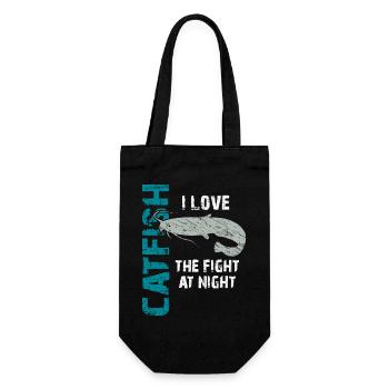 Catfish Fishing Sport Fishing Strong Fish - Gift Bag for Bottles - black - Front