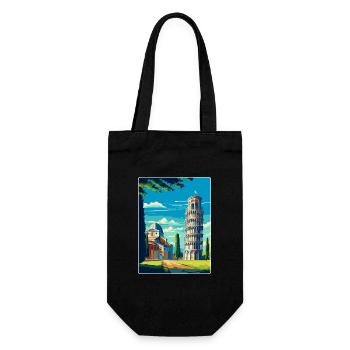 Pisa Italy Vintage Travel Poster Souvenir Souvenir - Gift Bag for Bottles - black - Front