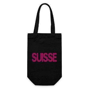 SUISSE. PAYS. GENEVE. HUMOUR. DRAPEAU. GENEVE - Sac à bouteille - noir - Devant