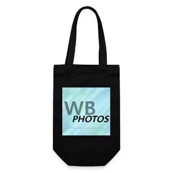 HELLBLAUES WBP-LOGO - Geschenkbeutel für Flaschen - Schwarz - Vorne