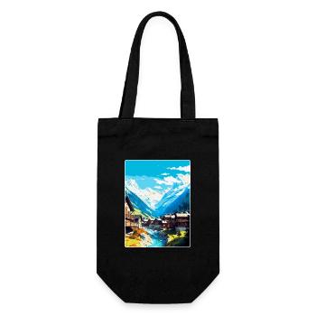 Sölden Österreich Vintage Reiseplakat Souvenir WPA - Geschenkbeutel für Flaschen - Schwarz - Vorne