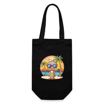 Strauß lustige Cartoon Sommer Strand Sonnenbrille - Geschenkbeutel für Flaschen - Schwarz - Vorne